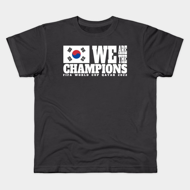 Fifa World Cup Qatar 2022 Champions - South Korea - Dark Color Edition Kids T-Shirt by felinfelix